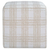 Joie Ottoman, Porcelain Plaid