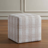 Joie Ottoman, Porcelain Plaid