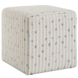 Joie Ottoman, Sea Blue-Furniture - Benches-High Fashion Home