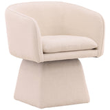 Jonie Swivel Dining Chair, Cream-Furniture - Dining-High Fashion Home