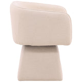 Jonie Swivel Dining Chair, Cream-Furniture - Dining-High Fashion Home