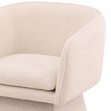 Jonie Swivel Dining Chair, Cream-Furniture - Dining-High Fashion Home
