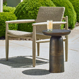 Joppa Outdoor Accent Table, Golden Dark-Furniture - Accent Tables-High Fashion Home