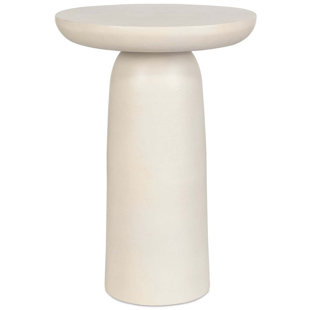 Joppa Outdoor Accent Table, Warm White-Furniture - Accent Tables-High Fashion Home