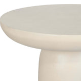 Joppa Outdoor Accent Table, Warm White-Furniture - Accent Tables-High Fashion Home