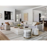 Jordan Small Ottoman, Frosted Hide-Furniture - Chairs-High Fashion Home
