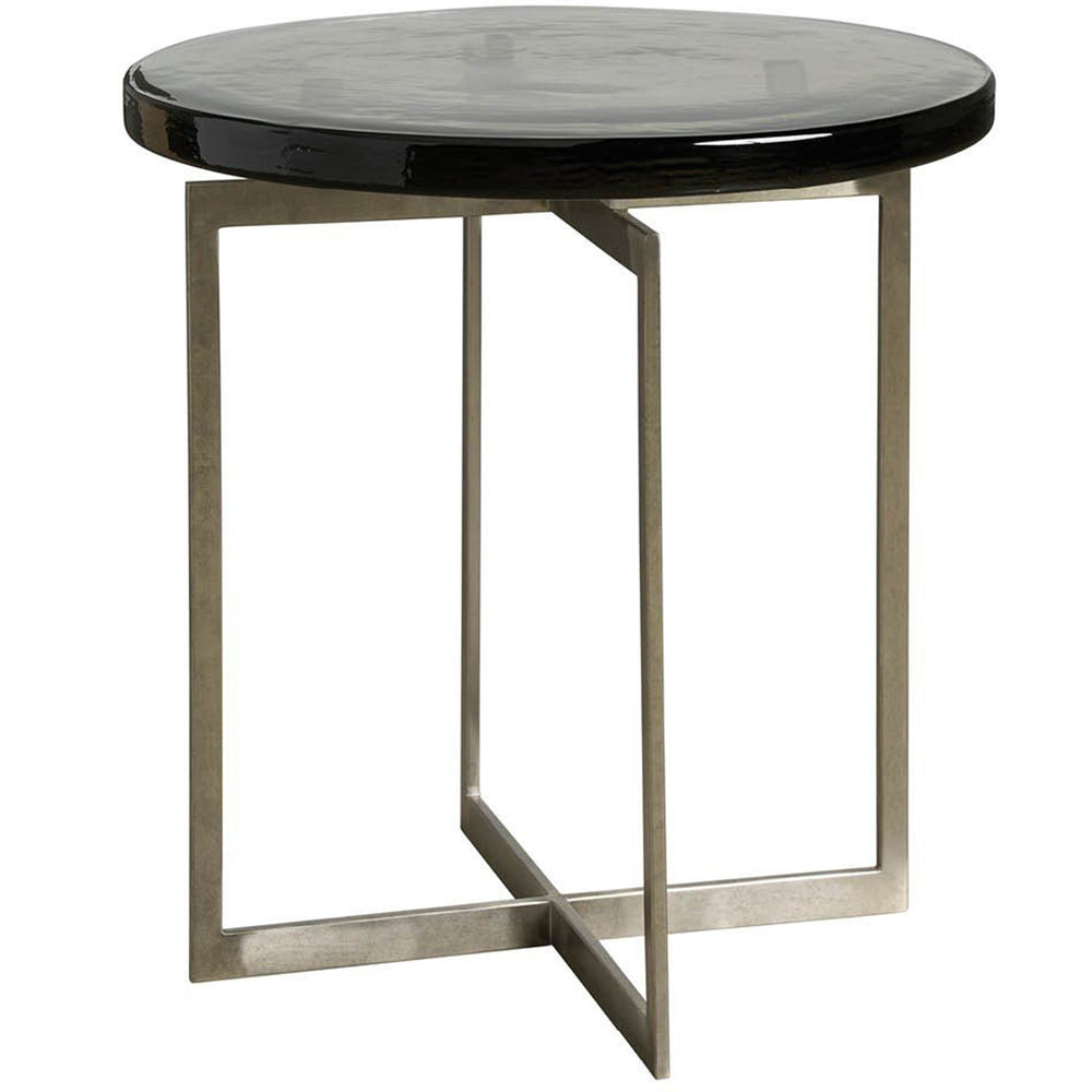 Jordan Side Table, Antique Nickel-Furniture - Accent Tables-High Fashion Home