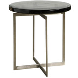 Jordan Side Table, Antique Nickel-Furniture - Accent Tables-High Fashion Home