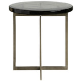 Jordan Side Table, Antique Nickel-Furniture - Accent Tables-High Fashion Home