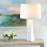 Joss Table Lamp, Satin White-Lighting-High Fashion Home