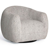 Judy Swivel Chair, Black/White-Furniture - Chairs-High Fashion Home