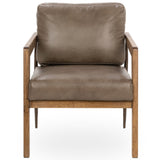 Julia Leather Accent Chair, Truffle Brown-Furniture - Chairs-High Fashion Home
