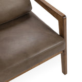 Julia Leather Accent Chair, Truffle Brown-Furniture - Chairs-High Fashion Home