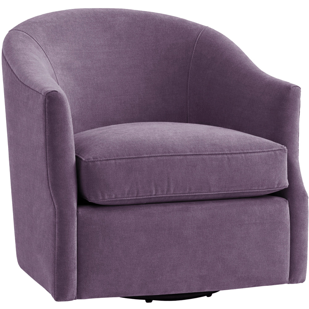 Julie Swivel Chair, Vance Amethyst