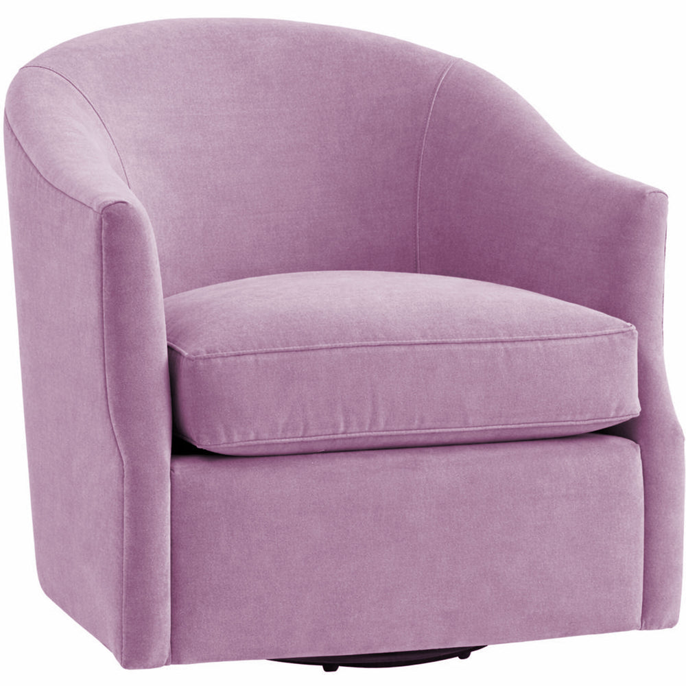 Julie Swivel Chair, Vance Amethyst