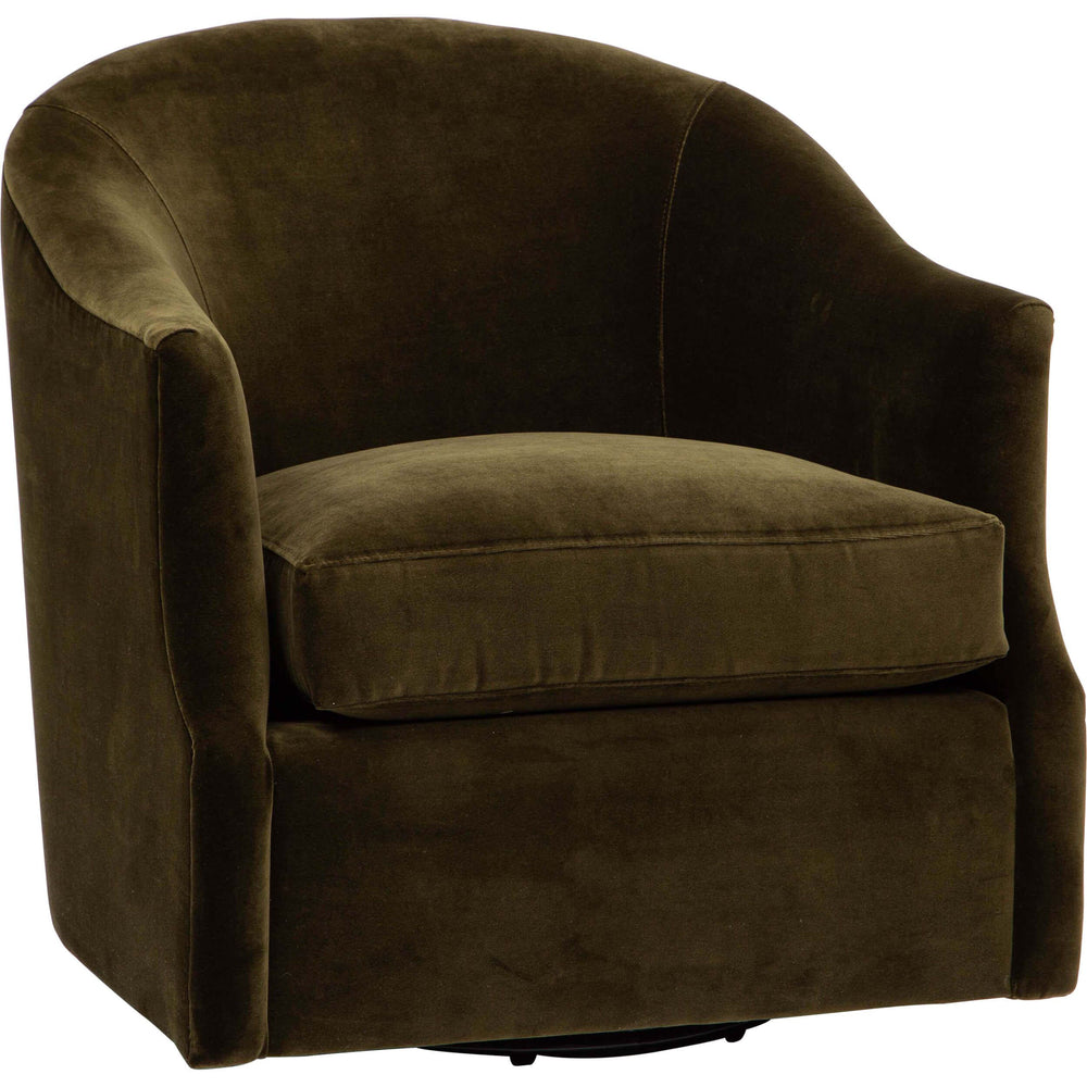 Julie Swivel Chair, Vance Olive