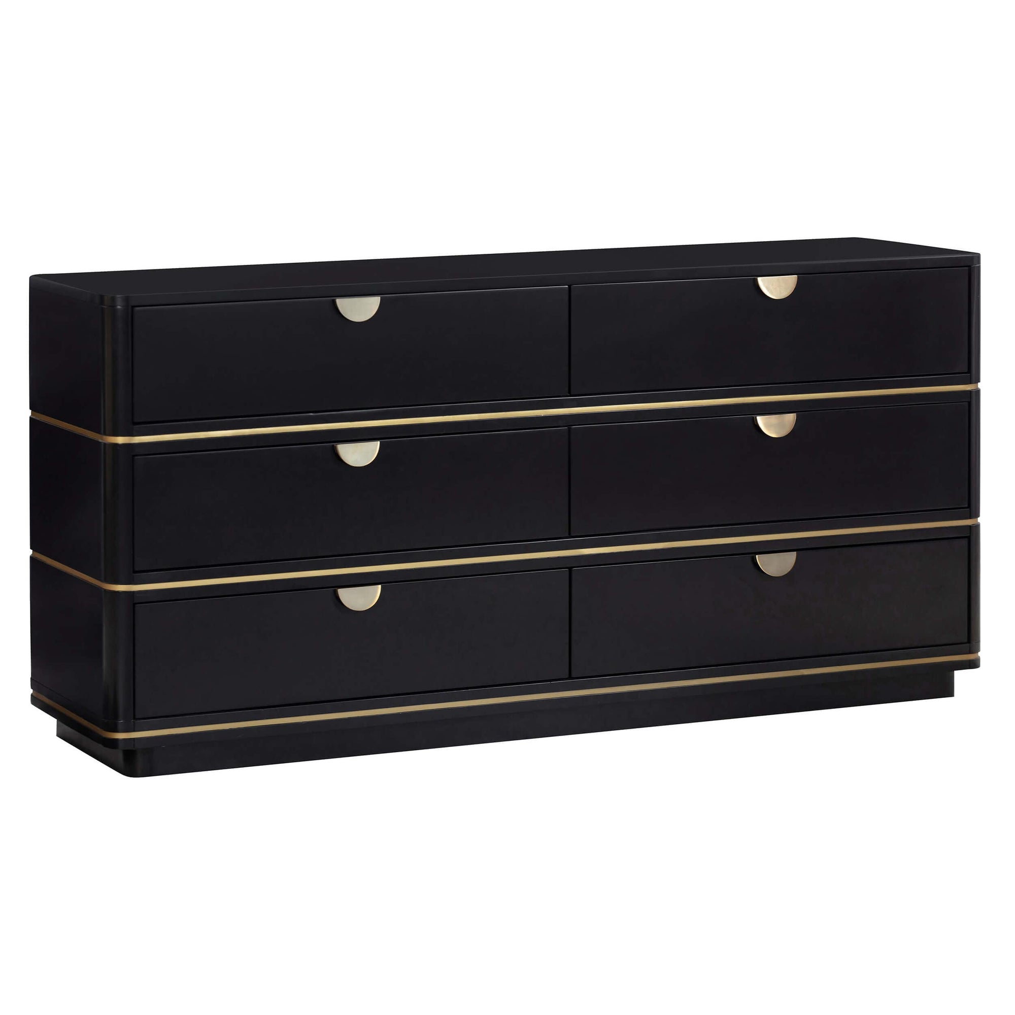 Julieta 6 Drawer Dresser, Black High Fashion Home Julieta 6 Drawer Dresser, Black High Fashion Home