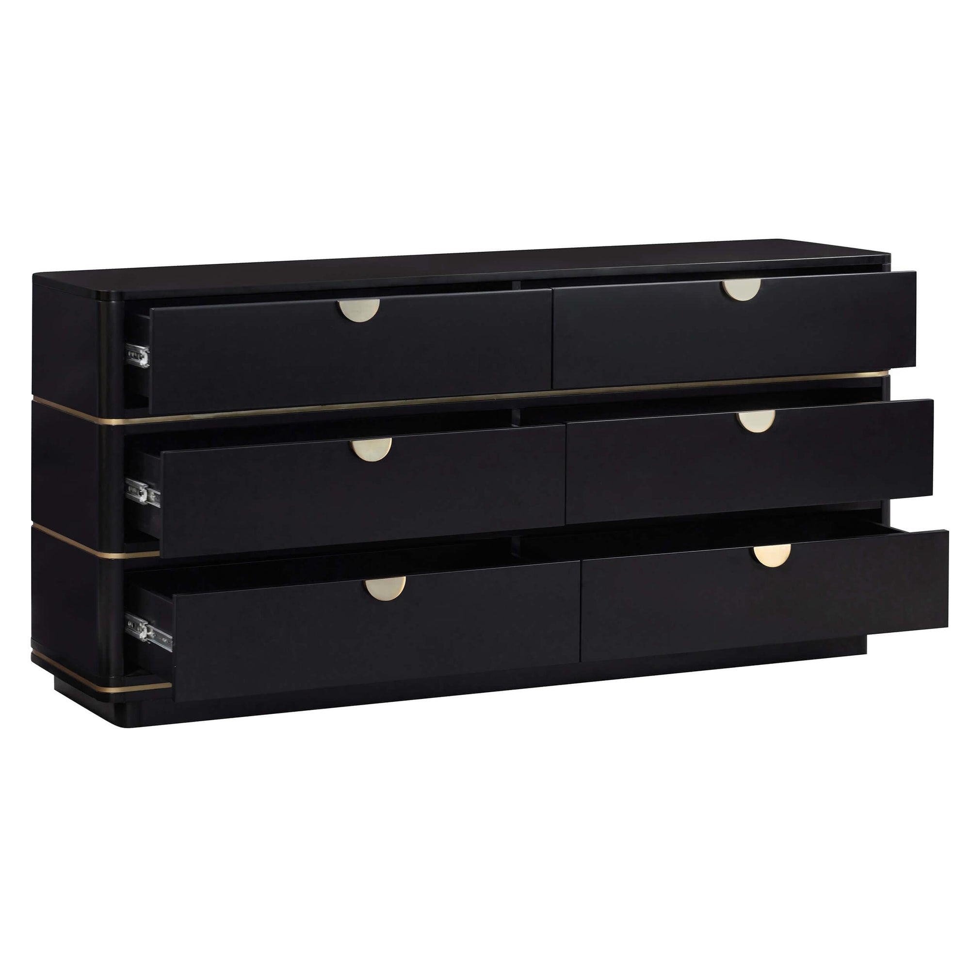 Julieta 6 Drawer Dresser, Black – High Fashion Home