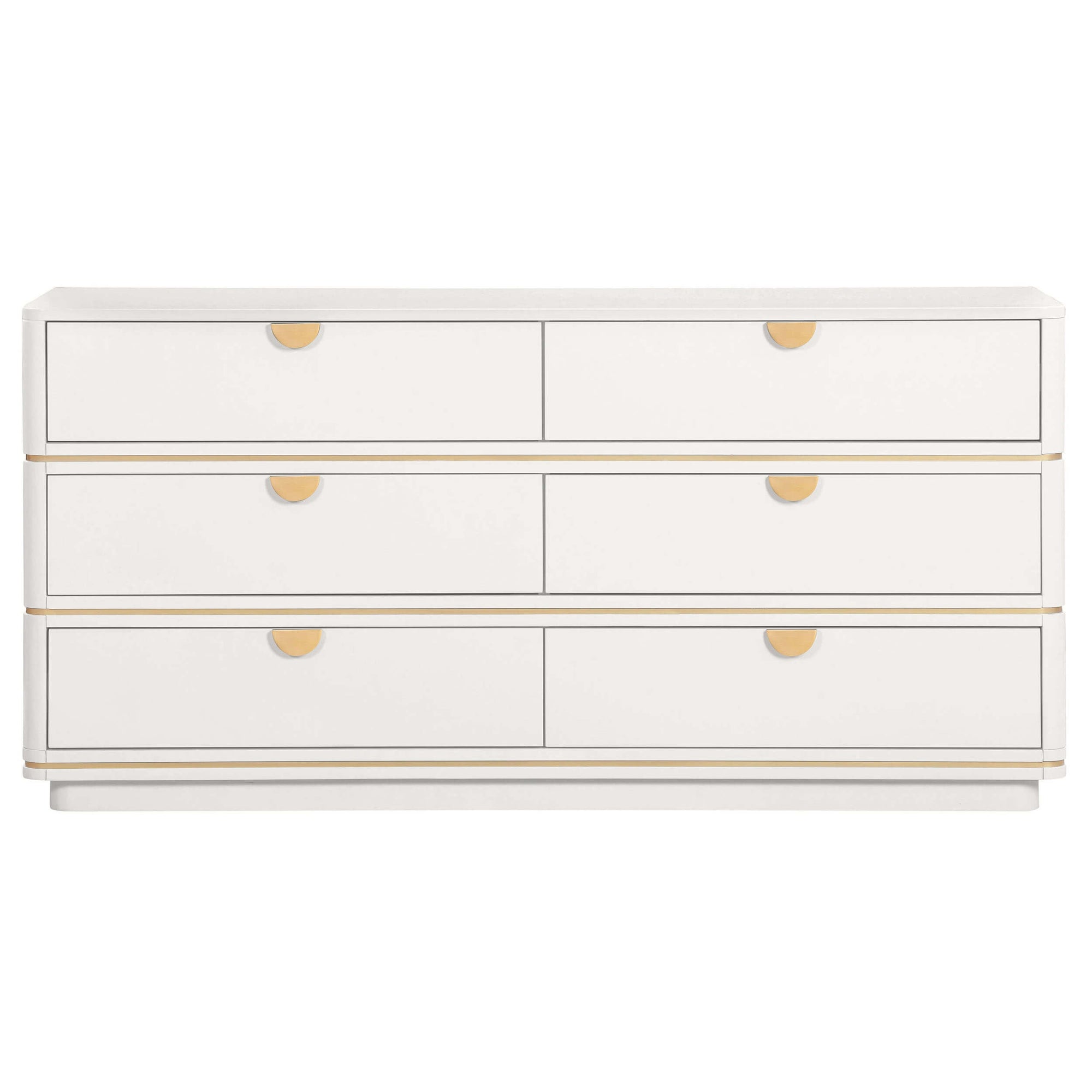 modern cream dresser Sagura - 6-Drawer Dresser - Cream