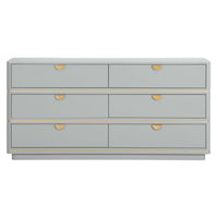 Julieta 6 Drawer Dresser, Grey