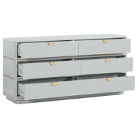 Julieta 6 Drawer Dresser, Grey