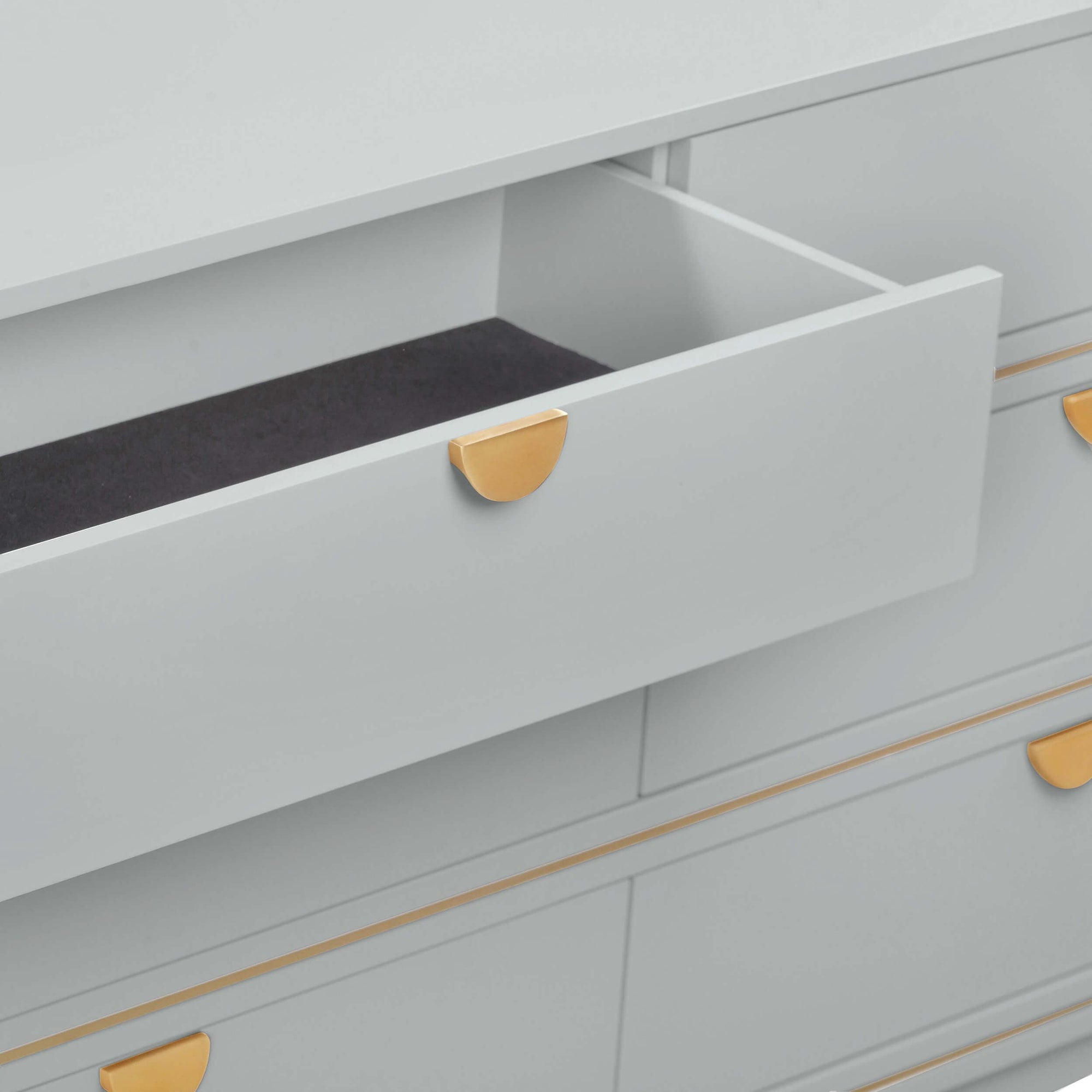 Julieta 6 Drawer Dresser, Grey High Fashion Home Julieta 6 Drawer Dresser, Grey High Fashion Home