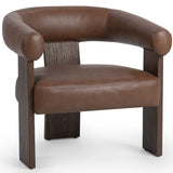 Julina Accent Chair, Rich Cocoa-Furniture - Chairs-High Fashion Home
