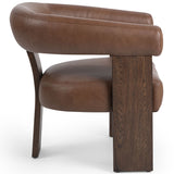 Julina Accent Chair, Rich Cocoa-Furniture - Chairs-High Fashion Home
