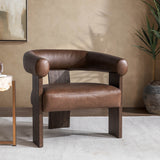 Julina Accent Chair, Rich Cocoa-Furniture - Chairs-High Fashion Home