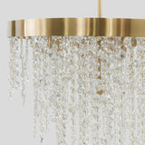 Juniper Chandelier, Clear/Brass-Lighting-High Fashion Home