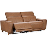 Kadon Leather Power Recliner Sofa, Tan-Furniture - Sofas-High Fashion Home