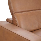 Kadon Leather Power Recliner Sofa, Tan-Furniture - Sofas-High Fashion Home