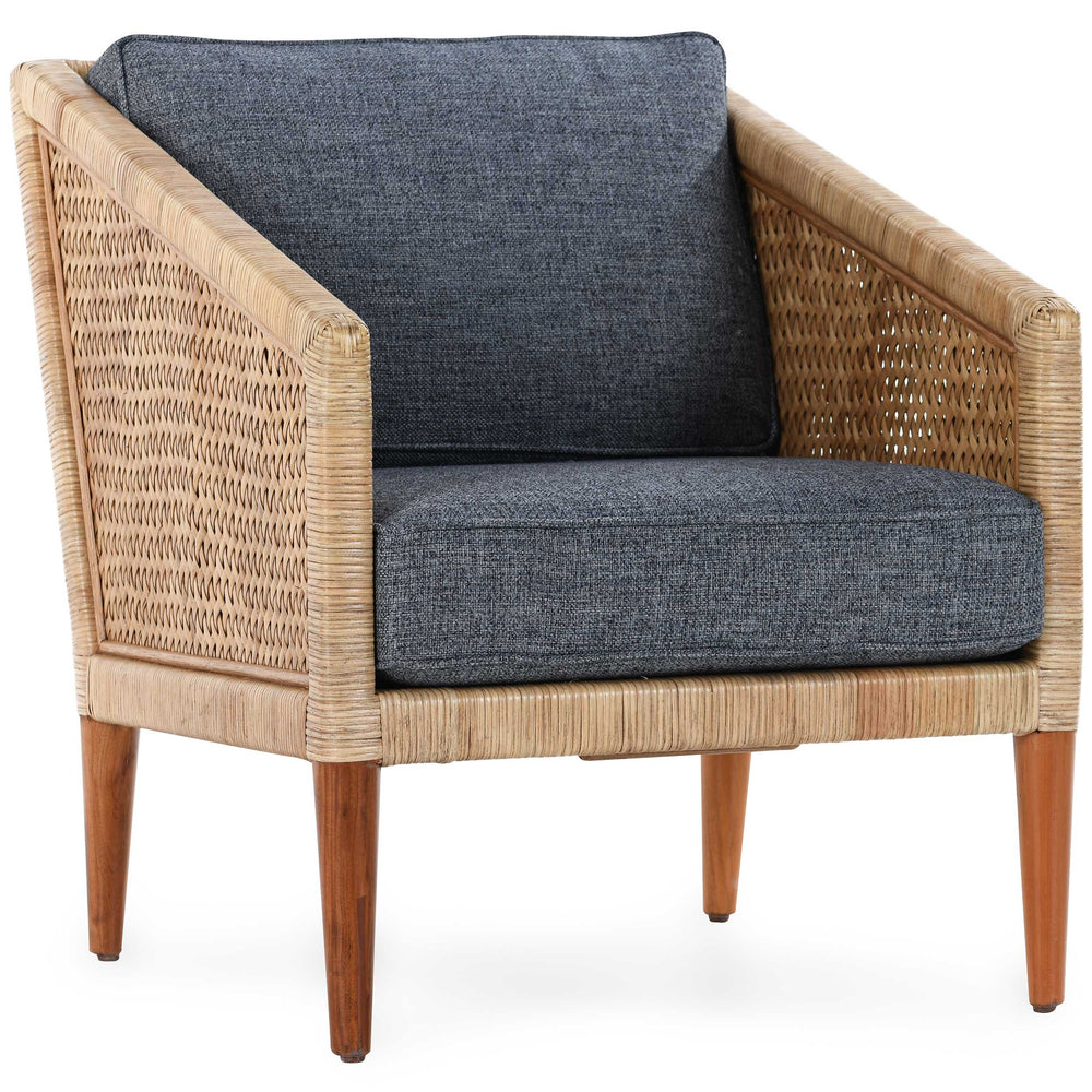 Kaitlin Chair, Natural/Blue-Furniture - Chairs-High Fashion Home