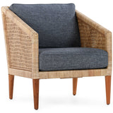 Kaitlin Chair, Natural/Blue-Furniture - Chairs-High Fashion Home