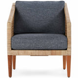 Kaitlin Chair, Natural/Blue-Furniture - Chairs-High Fashion Home