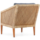 Kaitlin Chair, Natural/Blue-Furniture - Chairs-High Fashion Home