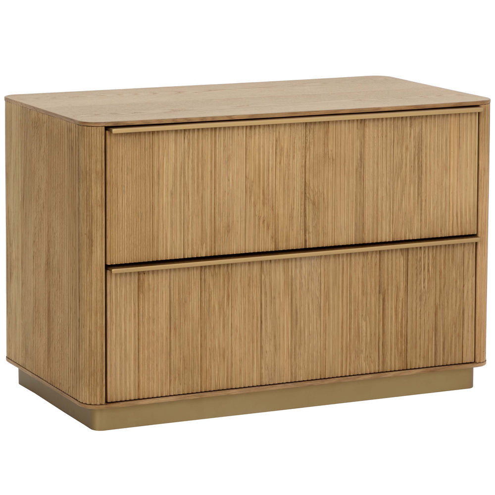 Kalla Large Nightstand, Rustic Oak