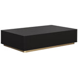 Kalla Rectangular Coffee Table, Black-Furniture - Accent Tables-High Fashion Home