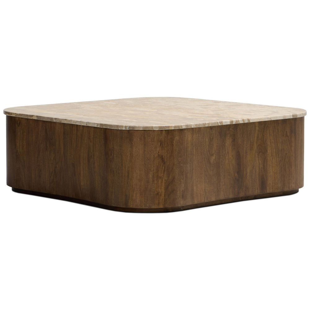Kamina Coffee Table, Fossil Marble by Four Hands-Furniture - Accent Tables-High Fashion Home