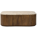Kamina Coffee Table, Fossil Marble by Four Hands-Furniture - Accent Tables-High Fashion Home