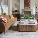 Kamina Coffee Table, Fossil Marble by Four Hands-Furniture - Accent Tables-High Fashion Home