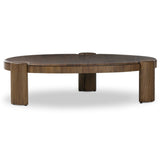 Kamira Oval Coffee Table, Dark Spalted Primavera by Four Hands