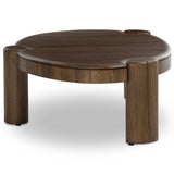 Kamira Oval Coffee Table, Dark Spalted Primavera by Four Hands