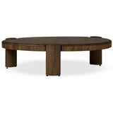 Kamira Oval Coffee Table, Dark Spalted Primavera by Four Hands