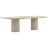 Kareem Outdoor Dining Table, Light Grey