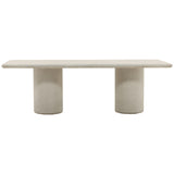 Kareem Outdoor Dining Table, Light Grey