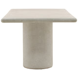 Kareem Outdoor Dining Table, Light Grey