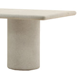 Kareem Outdoor Dining Table, Light Grey