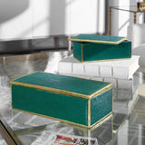 Karis Boxes Set of 2, Emerald Green-Accessories-High Fashion Home