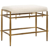 Karleen Small Bench, Ivory-Furniture - Benches-High Fashion Home